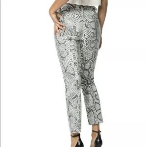 New JOE'S JEANS Scaled Python Snake Print High Rise Crop Jeans